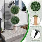 3ft topiary trees artificial outdoor faux boxwoods for showing dimensions