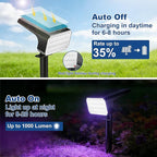 LANSOW 12 Pack Solar Spot Lights Outdoor Color Changing, 7 Modes Waterproof Solar Christmas Landscape Spotlights, LED Solar Powered Flood Lights for Yard Garden Pathway Outside Halloween, Auto ON/Off