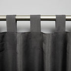 Exclusive Home Cabana Solid Indoor/Outdoor Light Filtering Hook-and-Loop Tab Top Curtain Panel Pair, 54"x108", Charcoal