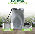 FCMP Outdoor Catalina 45-Gallon Rain Barrel – BPA-Free Flat-Back Design with 3.5 Foot Garden Hose, Shut-Off Thumb Valve, and Fixed Lid (RB-CAT-LTGRNT) Light Granite | BPA-Free Flat-Back Design with 3.5 Foot Garden Hose, Shut-Off Thumb Valve, and Fixed Lid