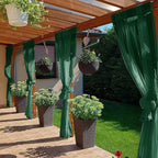 SpaceDresser Waterproof Outdoor Sheer Curtains for Patio - 2 Panels Rod Pocket Indoor Voile Sheer Curtain for Living Room,100W x 96L inch, Foliage Green
