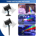 Outdoor RGB Laser Projector Lights 3 Color Starry Sky Firefly Effect | IP65 Moving Projection Light with Remote for Christmas Halloween Parties, Garden, Yard, New Year – Holiday Landscape Decor