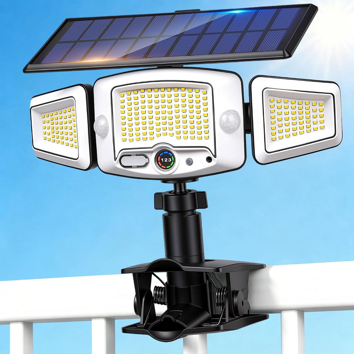 4000mah clip on solar light with motion sensor, main product view