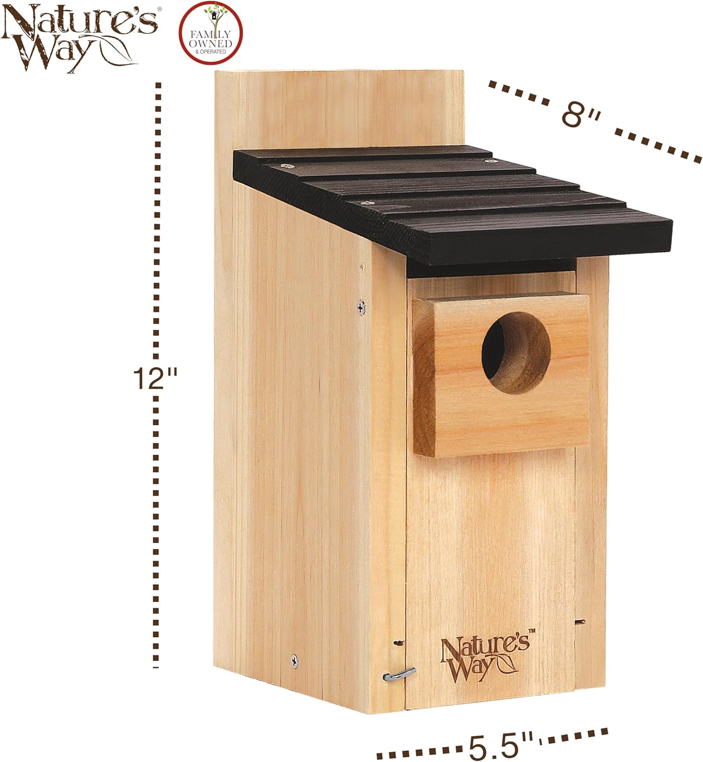 Nature's Way Bird Products CWH3 Cedar Bluebird Box House