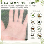 16x50ft garden netting, fine mesh insect netting for, side view