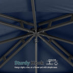 MASTERCANOPY Outdoor Garden Gazebo for Patios with Stable Steel Frame and Netting Walls (9x9,Navy Blue)