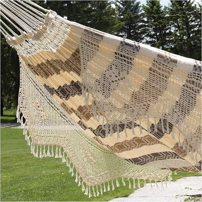 Vivere Authentic Brazilian Cotton Hammock - 450 lb Capacity (Costa)