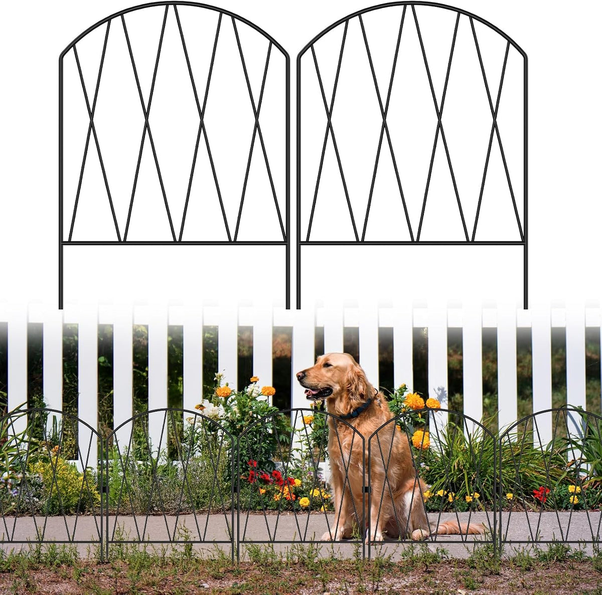 decorative garden fence animal barrier,25ft(l) x 16in(h) rustproof, main product view