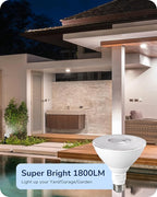 EDISHINE PAR38 Flood Lights Outdoor Bulb, Dimmable LED Flood Light Bulbs, 1800LM, 18W Equivalent 120W, Weatherproof LED Light Bulb for Backyard, Garage, Porch, Garden, 5000K Daylight, E26, 4 Pack