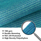 KANAGAWA 6'X22' Turquoise Mix Custom Size Sun Shade Sail Rectangle UV Block Canopy Cover for Patio Backyard Lawn Garden Outdoor (Customized Available)