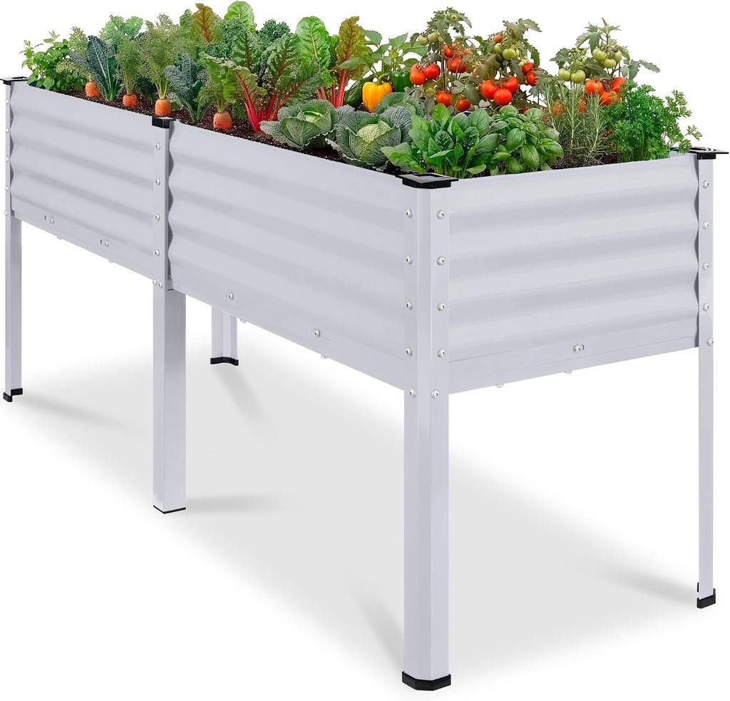 best choice products 72x24x30in non toxic galvanized raised, main product view