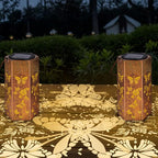 Mothers Day Gifts for Mom Grandma - Birthday Gifts for Women, 2 Pack Butterfly Solar Lanterns Outdoor Waterproof, Butterflies Solar Lights Outdoor Hanging Garden Decor for Outside