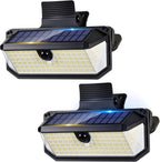 LUHLEE 416 LEDs Clip On Solar Lights Outdoor, 1500LM & 300° Angle Bright Motion Sensor Outdoor Lights with 3 Lighting Mode, IP65 Waterproof Solar Security Light for Fence, Patio, Backyard, Gutter (2)