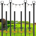 zoegi 4 pack 10ft string light poles,light poles, main product view