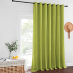 NICETOWN Blackout Patio Curtains 100 x 144 Inches Long for Sliding Door Extral Wide Blackout Curtain Panels Thermal Insulated Room Divider - Grommet Top, 100" W x 144" L, 1 Panel, Fresh Green