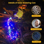 Solar Lights Outdoor Decorative, Metal Solar Watering Can Lights Waterproof, Small Hanging Gardening Decor for Yard Outside Patio Lawn, Mother’s Day Gifts, Birthday Gifts for Mom Grandma(Colorful)