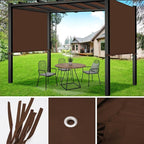 17x6.8 Ft Universal Pergola Replacement Canopy, Outdoor Canopy Shade Cover(Cover Only) (Coffee)