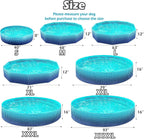 Jasonwell Foldable Dog Kiddie Pool - Hard Plastic Kids Paddling Pool Toddler Baby Swimming Pools for Backyard Collapsible Whelping Box Pet Doggie Cats Wading Pools Bathtub for Puppy Large Dogs 48In,G
