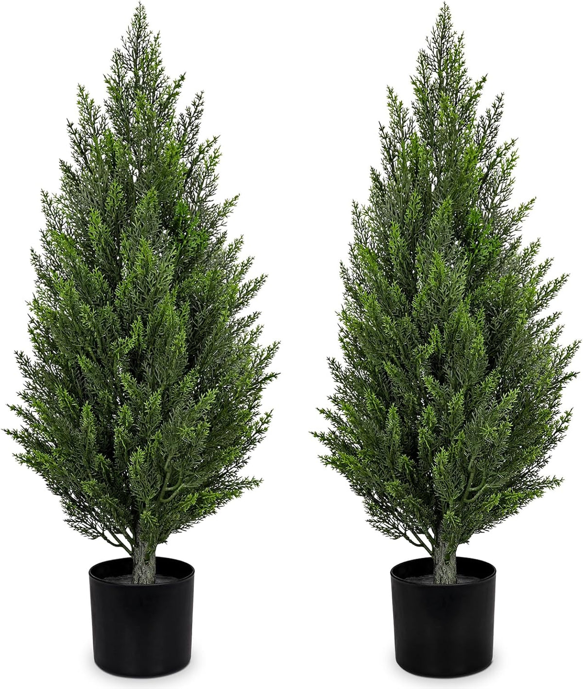 briful 3ft artificial cedar topiary trees set of, main product view