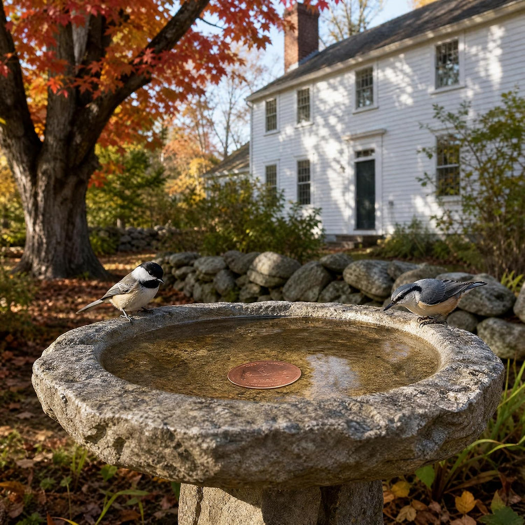 Copper Disc for Bird Bath, 99.9% Pure Copper (Cardinal) | Triple Point Support, Fits Bird Baths & Bowls, Reduces Mineral Buildup, Gift for Bird Lovers, Outdoor Garden Use