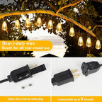 Brightever Outdoor String Lights 180FT, Patio Lights with 90+4 Dimmable ST38 Shatterproof LED Bulbs, Vintage Edison String Lights for Outside, Waterproof Bistro Lights for Halloween Backyard 2700K