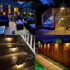 denicmic solar deck lights led waterproof solar step showing dimensions