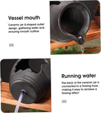 Indoor Fountain Accessories, Fountain Spitter, 5in Ceramic Tabletop, Brown | Handmade Ceramic Build, Ideal for Tabletop Display, Fits Small Ponds