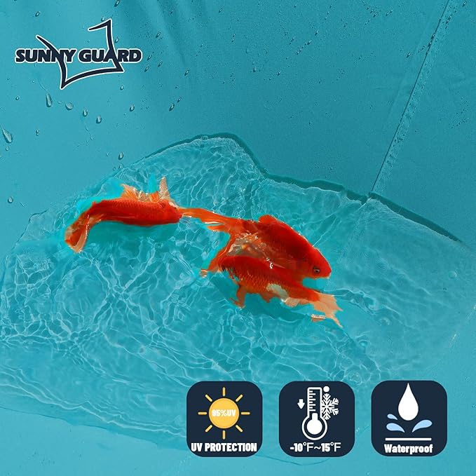 SUNNY GUARD Waterproof Sun Shade Sail 5'x5'x7.1' Turquoise Blue Right Triangle UV Block Sunshade for Backyard Yard Deck Patio Garden Outdoor Activities and Facility(Customized)