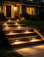 orb 9 in aluminum low voltage step lights, package contents