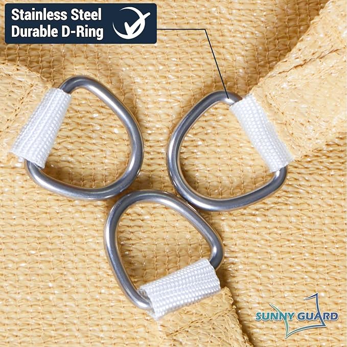 SUNNY GUARD Custom Size 9'x26' Rectangle Sand UV Block Sunshade for Backyard Yard Deck Patio Garden Outdoor Activities and Facility(Customized)