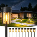 Solar Pathway Lights Outdoor, IP65 Waterproof Solar Powered Garden Lights, Auto On/Off Outdoor Light for Yard Lawn Garden Patio Walkway Driveway Landscape Lighting (10 Pack)