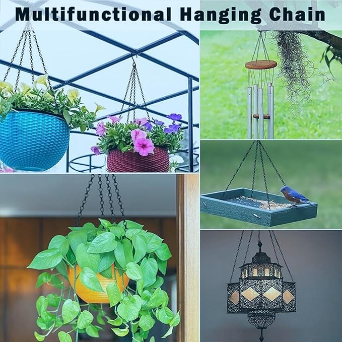 20 Inch Hanging Baskets Chain, Hanging Chains with Hooks Flower Pot Chain Replacement Plant Hangers for Planters, Bird Feeders and Lanterns (Classic, 4)