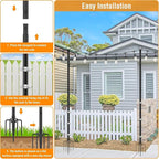 AILBTON 10 Pack 10Ft String Light Poles,Light Poles for Outside String Lights,Outdoor Light Poles with Fork,Metal Pole Stand for Patio,Backyard,Deck