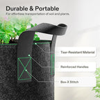 VIVOSUN 5-Pack 10 Gallon Plant Grow Bags, Heavy Duty Thickened Nonwoven Fabric Pots with Handles