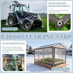 5x8ft clear tarp 14mil clear tarps heavy duty, close-up detail