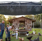 QLOFEI 4x20 FT Shade Cloth with Grommets, 90% Sun Shades Outdoor Patio Mesh Tarp, Easier to Hang Sunblock Neting Cover -for Garden Greenhouse Pergola Lawn Kennel Chicken Coop