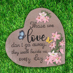 Heart Shaped Memorial Garden Stones, 10 inches Sympathy Garden Stone for Loved One, in Memory of Loved one Gifts, Resin Garden Stepping Stones Outdoor, Memorial Gifts (Heart Butterfly)