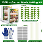 garden mesh netting kit, 2 packs 10x33ft netting shown in use