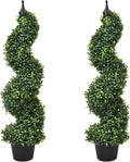 lvydec 2 pack artificial boxwood topiary tree, 3ft, main product view