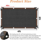 QLOFEI 4x8 FT Shade Cloth with Grommets, 90% Sun Shades Outdoor Patio Mesh Tarp, Easier to Hang Sunblock Neting Cover -for Garden Greenhouse Pergola Lawn Kennel Chicken Coop