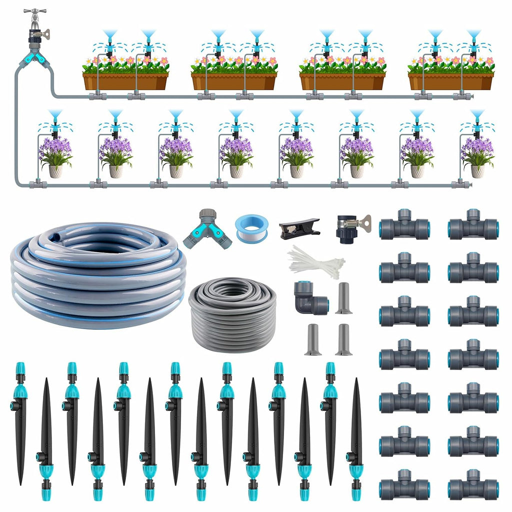 drip irrigation system 98ft, fast connect automatic irrigation, main product view