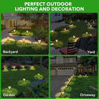 Solar Lights Outdoor, 8 Pack Mushroom Lights Outside Waterproof, Solar Powered LED Lighting for Garden, Yard, Landscape, Path, Pathway, Lawn, Walkway, Driveway, Backyard Decor (Warm White)