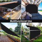 Artpuch 90% Sun Shade Cloth, 10 x 16 FT Pergola Shade Cover Canopy with Grommets, Sun Screen Fabric Tarp for Patio, Outdoor, Garden, Backyard, Black
