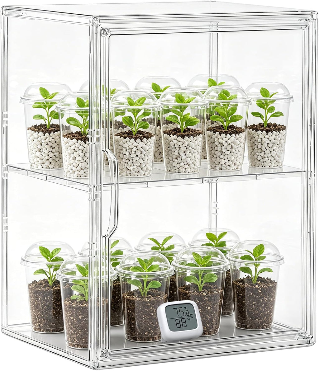 mini greenhouse indoor with magnetic door, l-2tier-1pcs, main product view