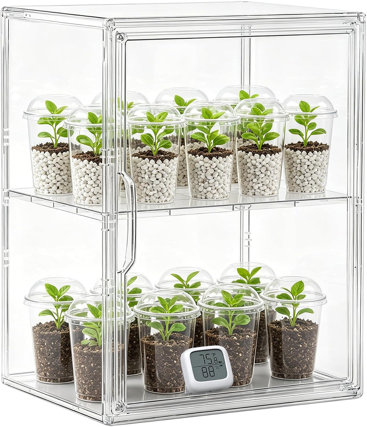 mini greenhouse indoor with magnetic door, l-2tier-1pcs, main product view