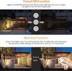 MEIHUA 6 in 1 Solar Spot Lights Outdoor, Solar Landscape Spotlights 2700K/4000K/6500K, 3 Brightness & Remote Control, IP66 Waterproof Spotlights Outdoor Garden for Pathway Driveway Tree