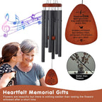 memorial wind chimes, sympathy gift for loss of, close-up detail