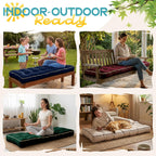 outdoor bench cushion, tufted patio seat pad for on a desk or shelf