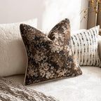dezene pack of 2 vintage floral throw pillow, side view