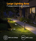 LUTEC 12V Low Voltage Pathway Lights, Die-cast Aluminum Pathway Lights with Connectors，IP65 Waterproof Outdoor Landscape Lighting, 3W 240LM Warm White 3000K for Path, Yard, Garden, 4 Pack